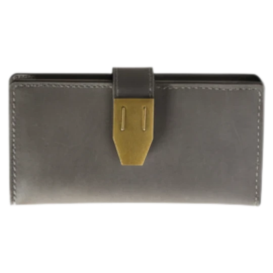 محفظه نسائي رمادي بحزام نحاسي